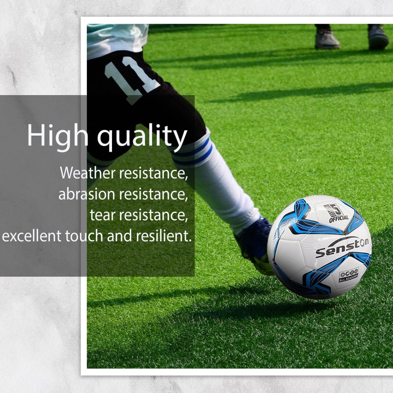 Senston Soccer Balls for Adult Training Ball Size 5 Official Match Football Balls with Pump - Image 4